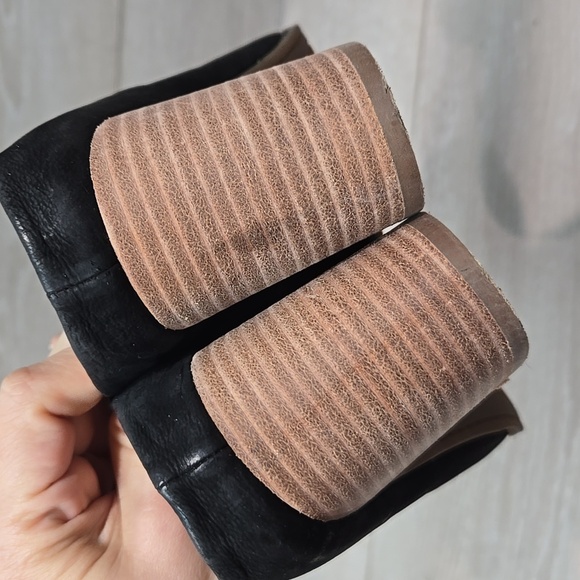 Lucky Brand Women Organza Black Suede Open Toe Mules Heels Sz 9M - Picture 6 of 13